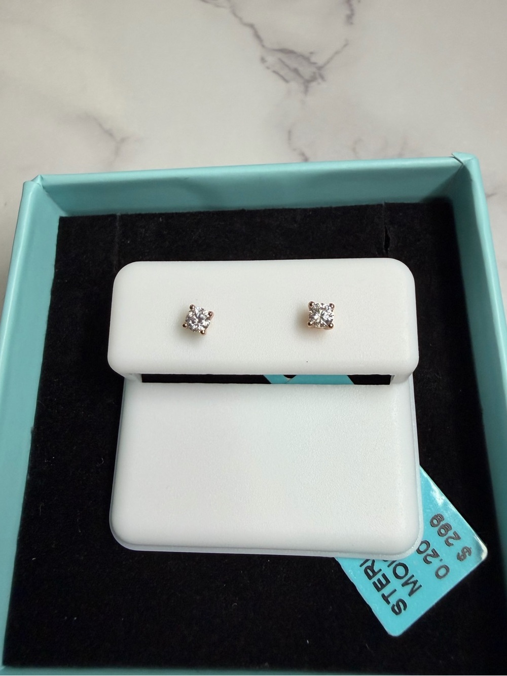 Moissanite Rose Gold Earrings